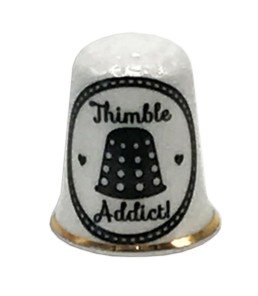 Personalised Thimble Addict Thimble, Birthday Thimble, Thimble Collector Gift