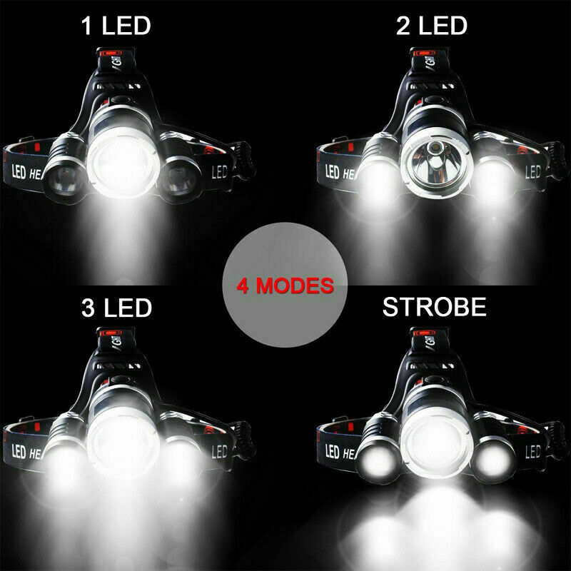 1000LM Headlight Headlamp Head Torch Flashlight Work Light Lamp