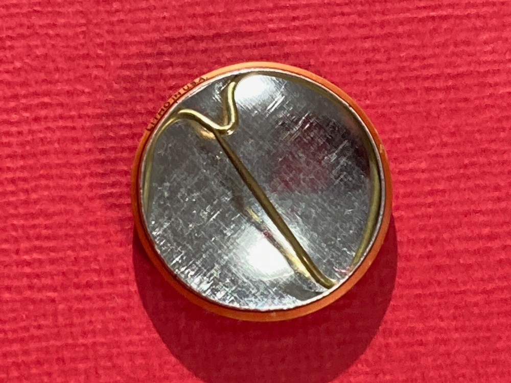 Vintage Red Cross Button / Pin
