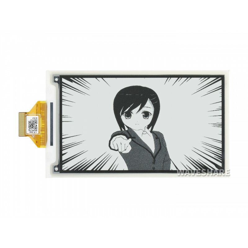 Waveshare 3.7inch e-Paper e-Ink Raw Display 480×280 Black White 4 Grey No PCB