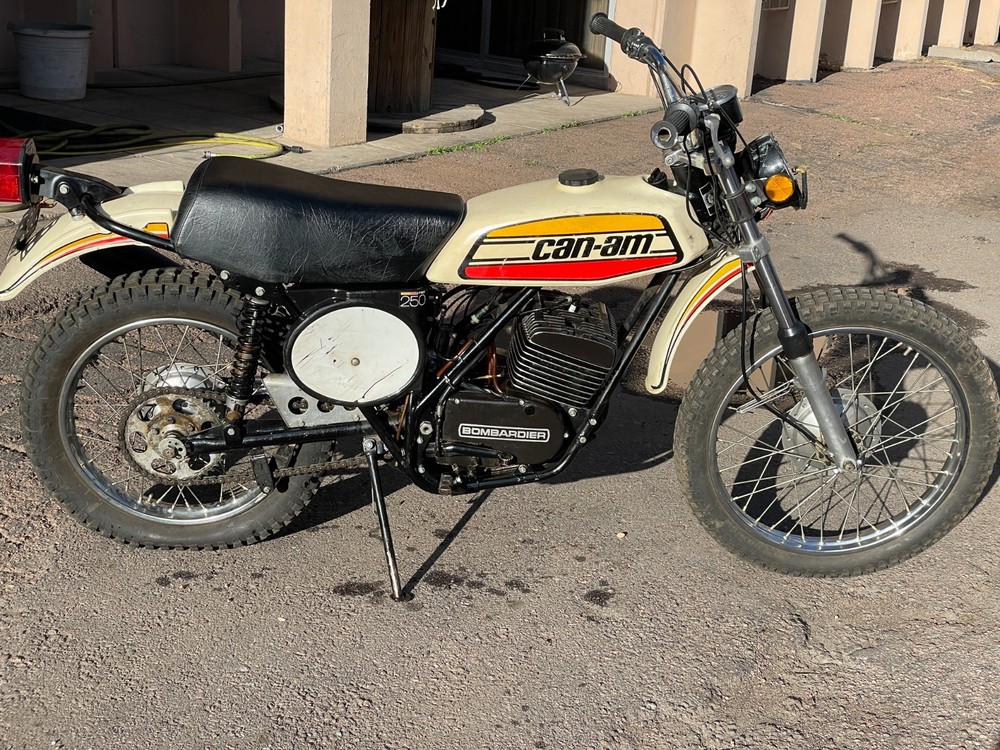 1975 Can Am 250 TNT Headlight Mounts Fork Covers