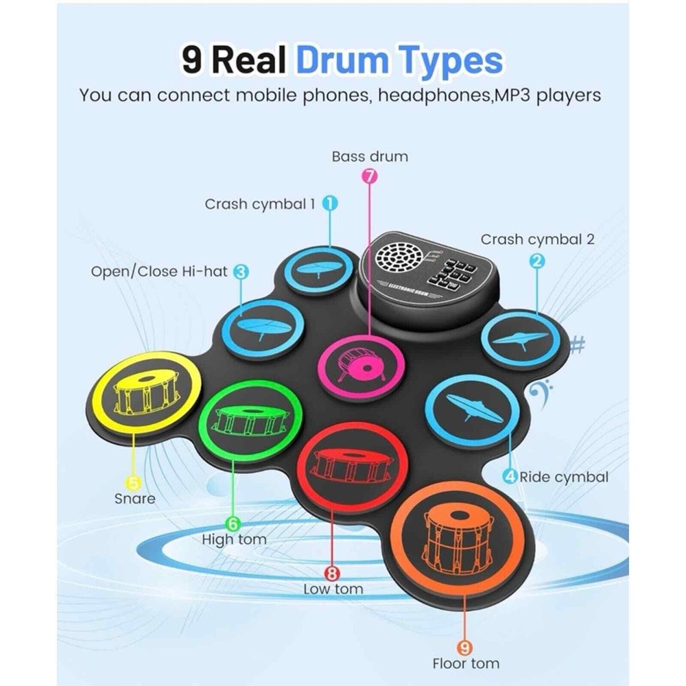 Electronic Drum Set Roll Up Portable Drum Kit