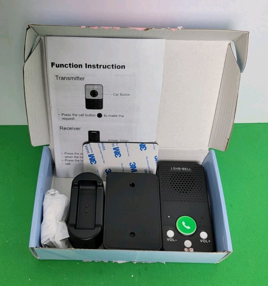 Hands-Free Wireless Doorbell Intercom - Waterproof & LED Flash & 1000ft Range,