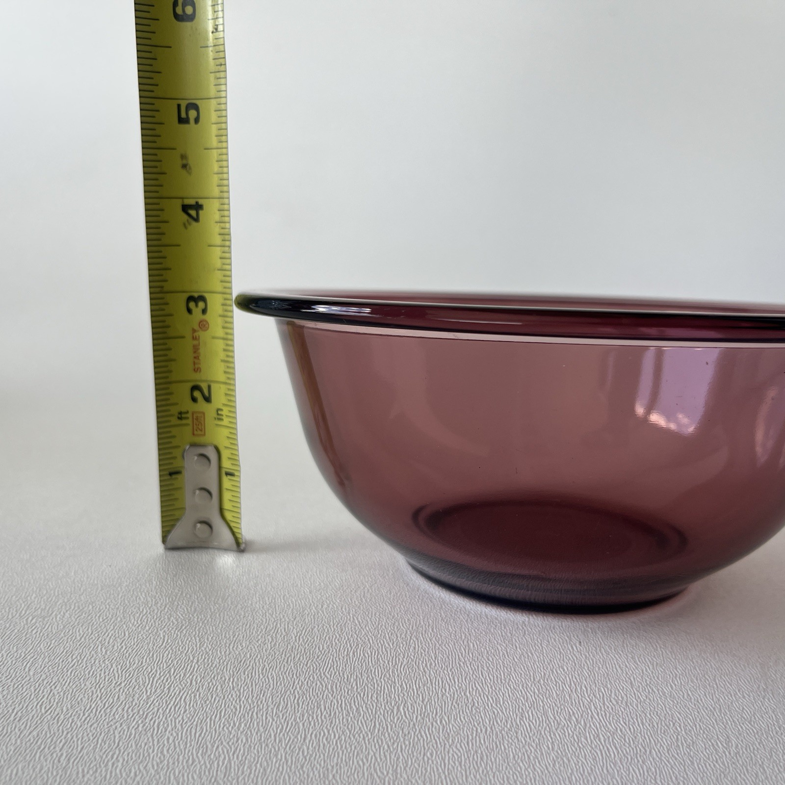 Vintage PYREX Cranberry Glass Mixing/Nesting Bowl # 322 1 Qt 7” Round USA Made