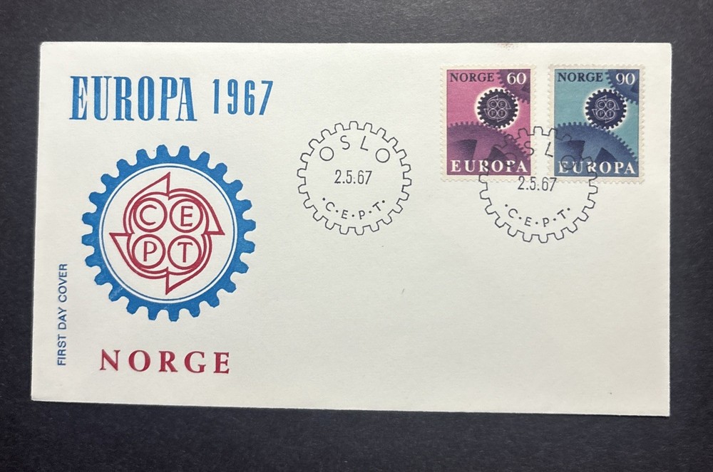 NORWAY 1967 EUROPE CEPT ENVELOPE UNC