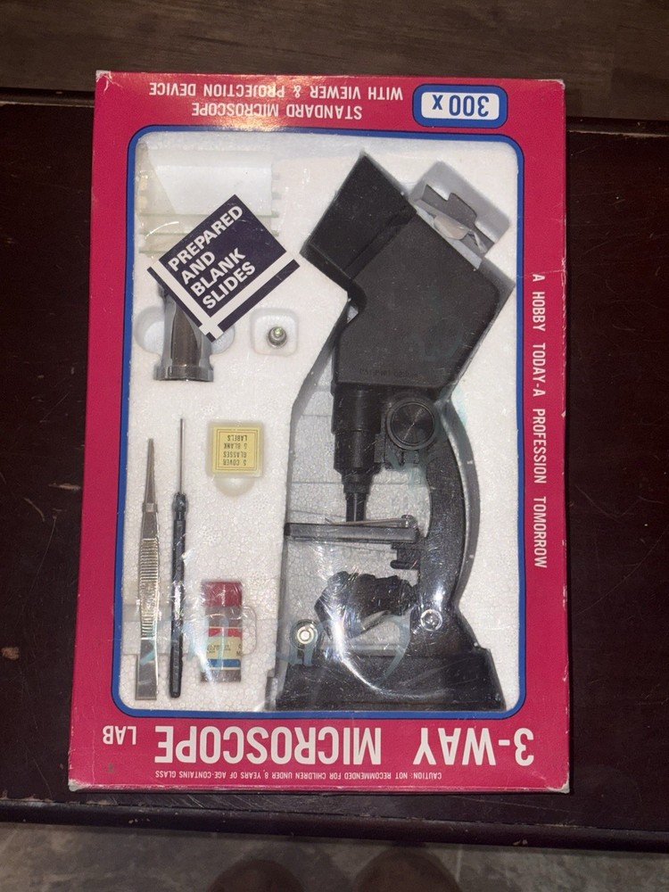 Vintage Microscope With Viewer And Projection Device