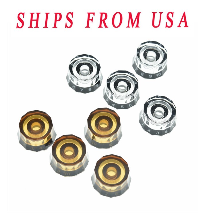 Set of 4 Lampshade Style Guitar Knobs Speed Control Knobs for PRS/LP/SG