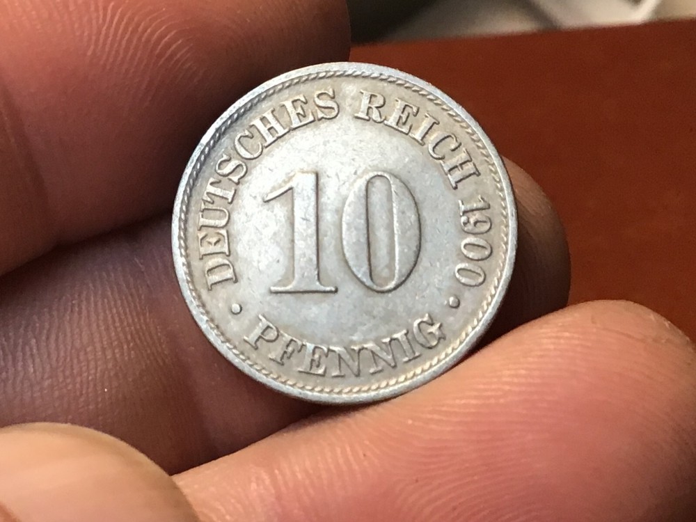 1900-D  Germany 10 Pfennig, German, 1 Coin