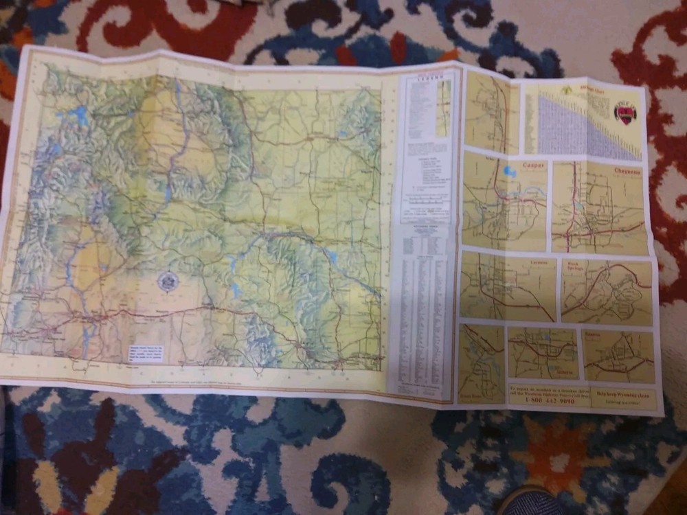 1989 Wyoming Highway Commission Map