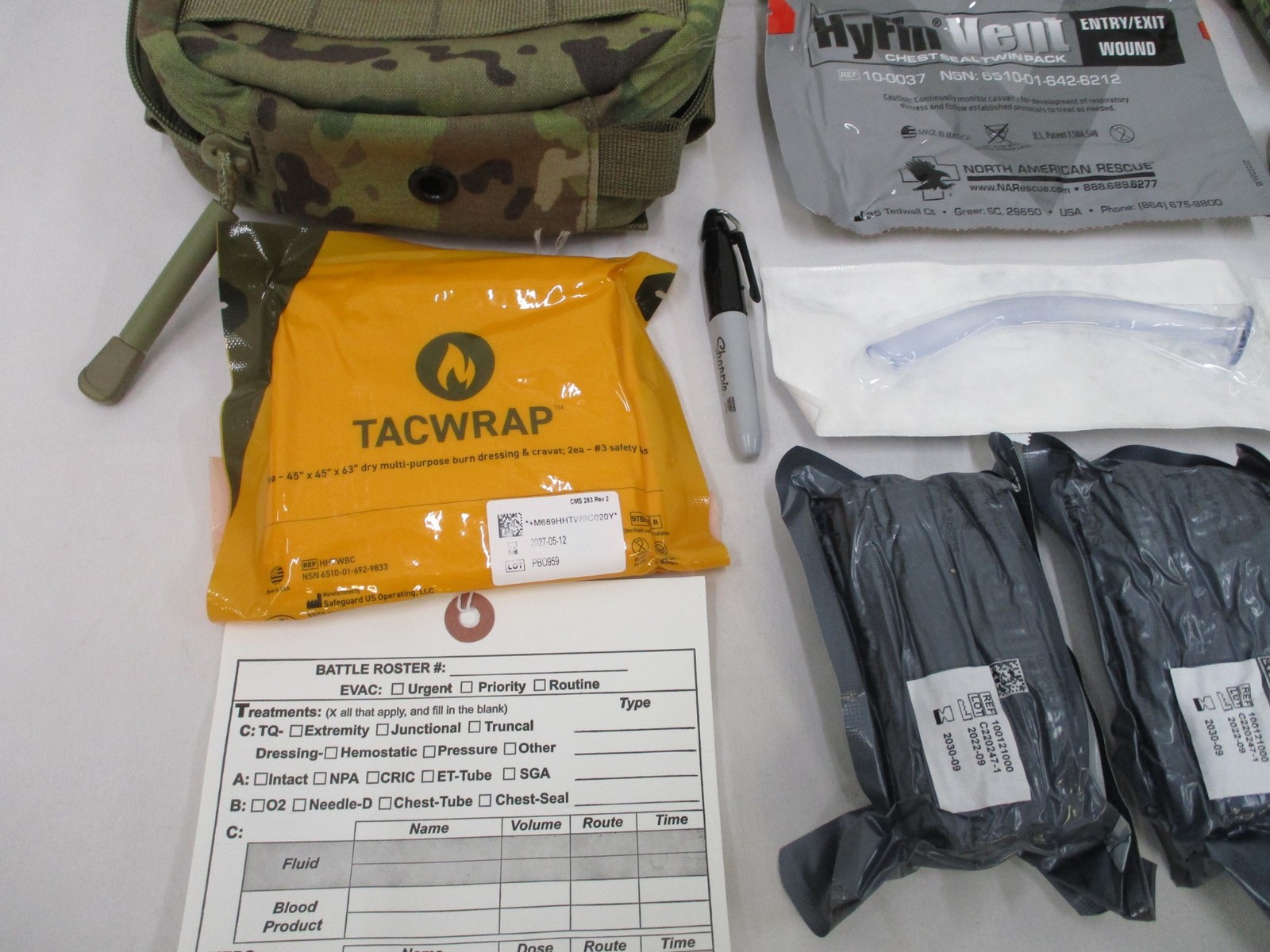 ARMY AIR FORCE OCP IFAK FIRST AID KIT JFAK MULTICAM QUICK CLOTT CAT TQs EXP.2027