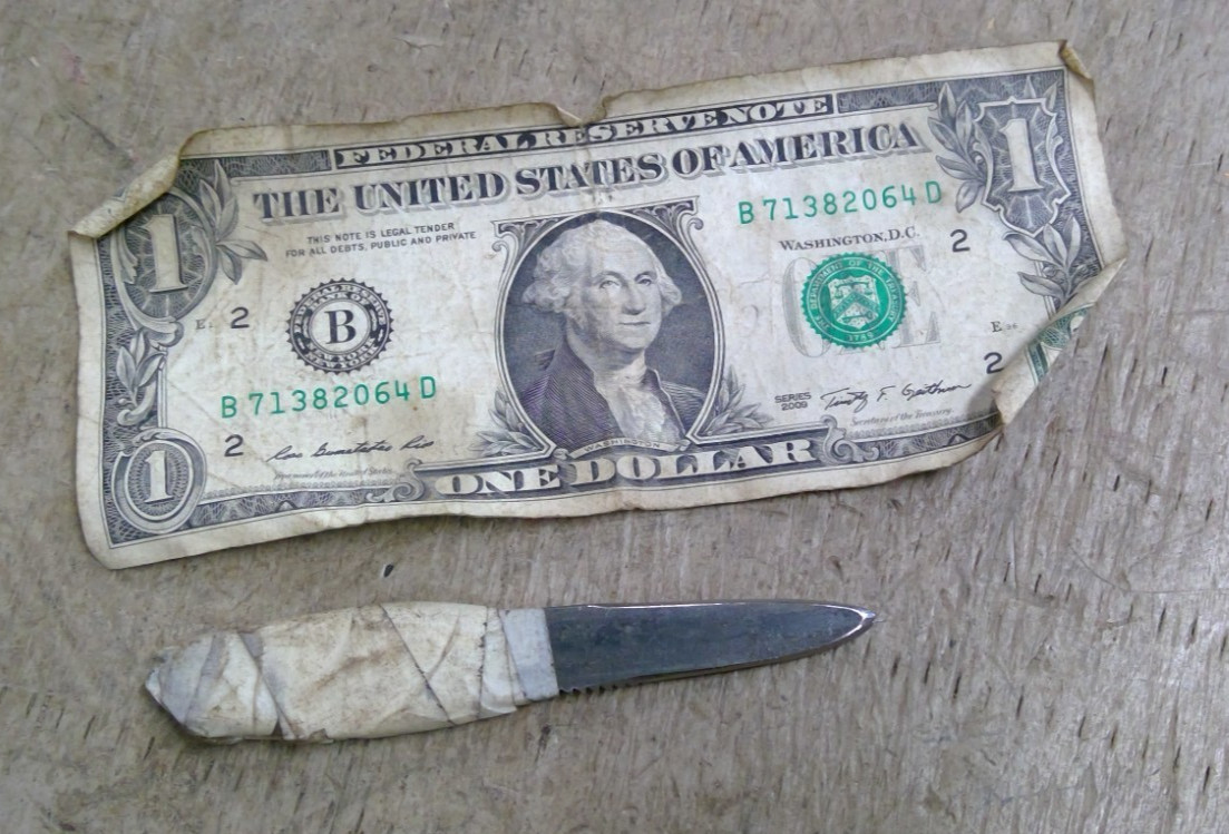 Vintage prison style shank shiv knife 4"