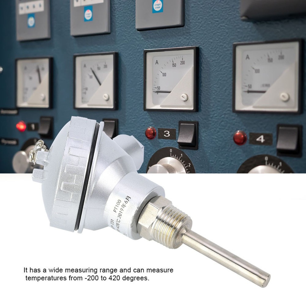 PT100 Temperature Sensor Probe 1/2' NPT Thread Thermocouple 200~420°