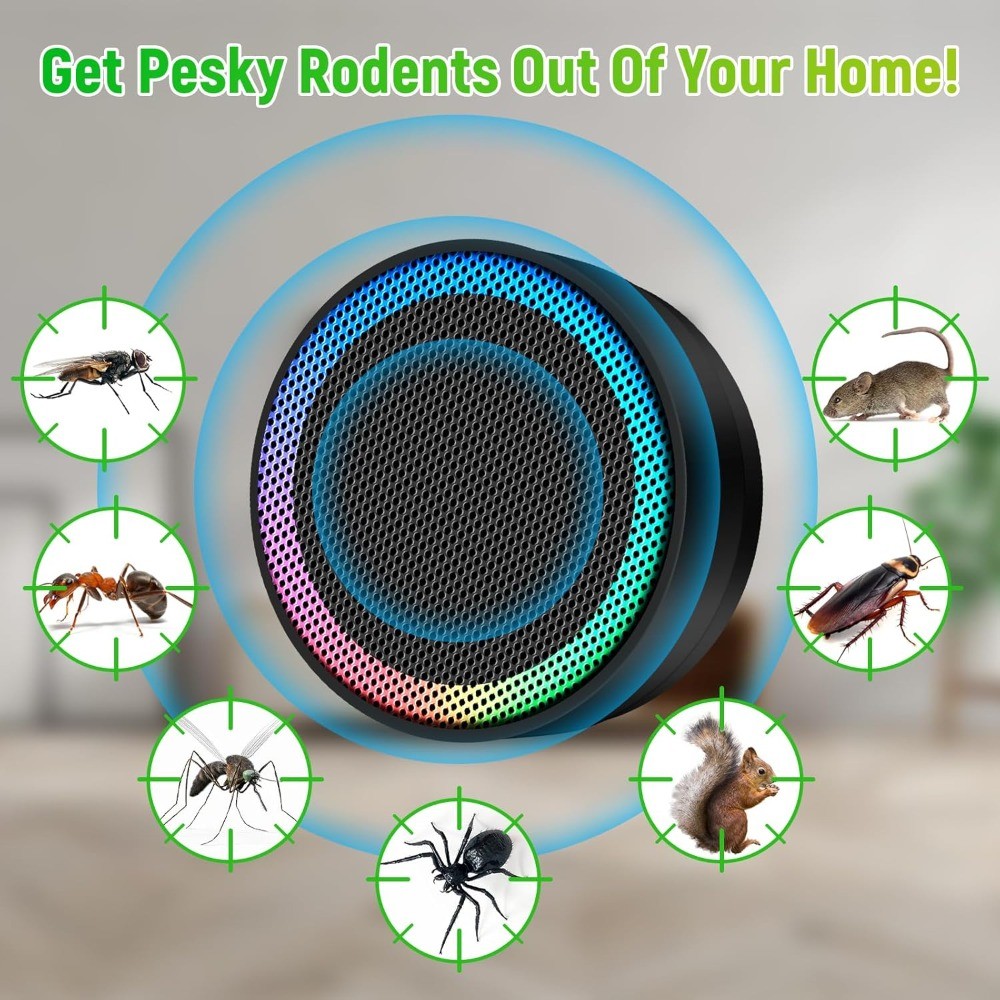 2X Ultrasonic Mouse Repeller Indoor Plug-In Mouse Preventer Device Roach Rodent