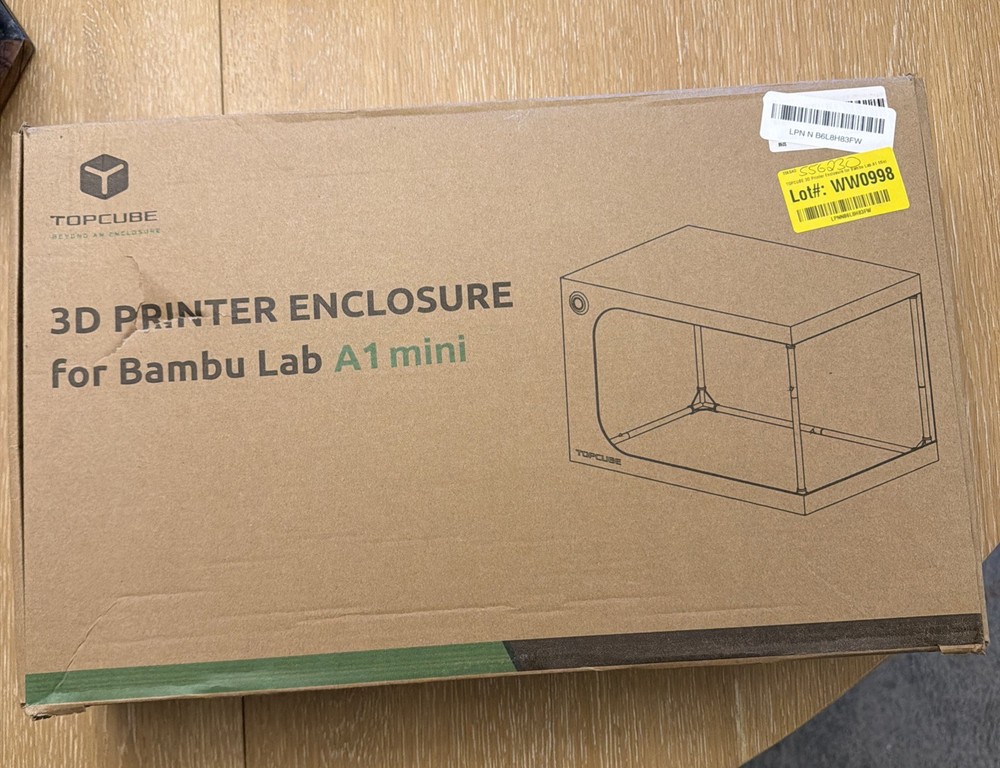 TOPCUBE 3D Printer Enclosure for Bambu Lab A1 Mini Combo LED Light Fireproof