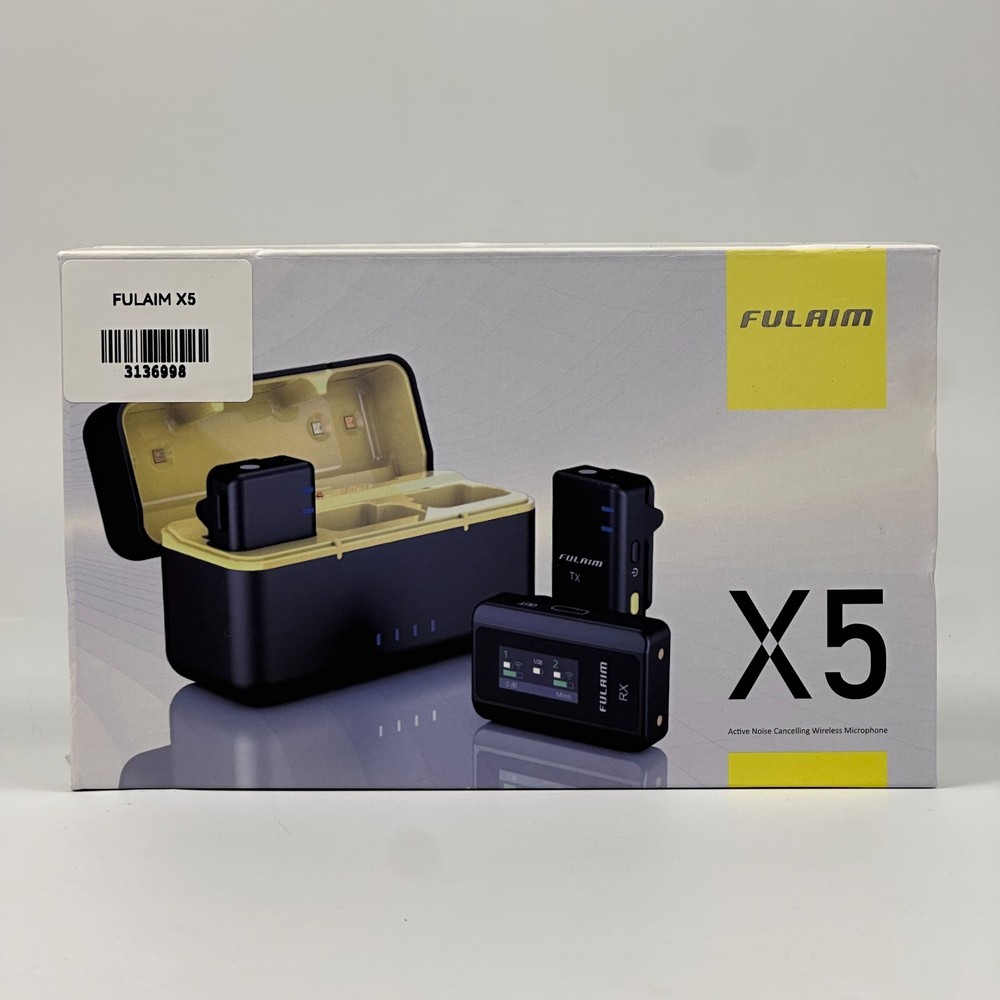 Fulaim X5 Wireless Microphone ANC Box 2 Microphones 1 Receiver Charging Case