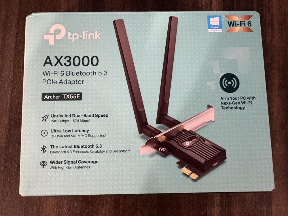 TP-LINK Archer TX55E AX3000 Wi-Fi Bluetooth PCIe Adapter