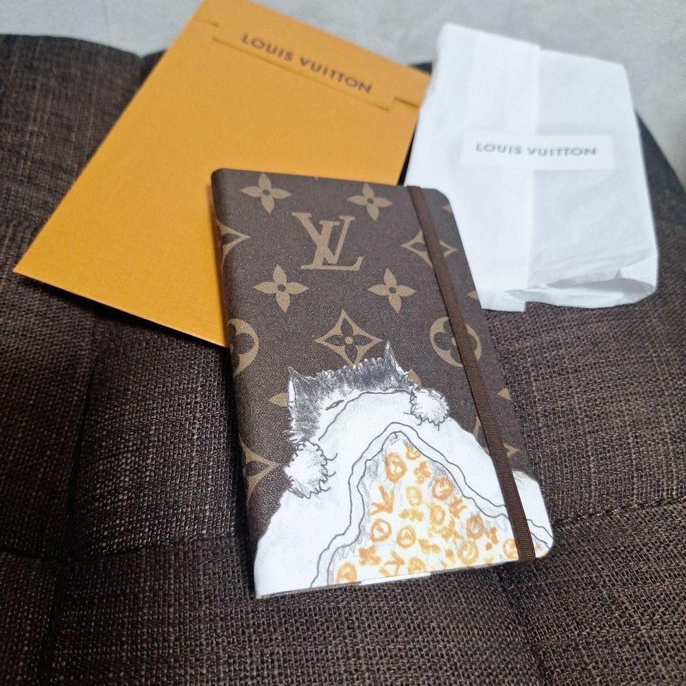 Auth Louis Vuitton Catogram Mini Notebook PM CI1389