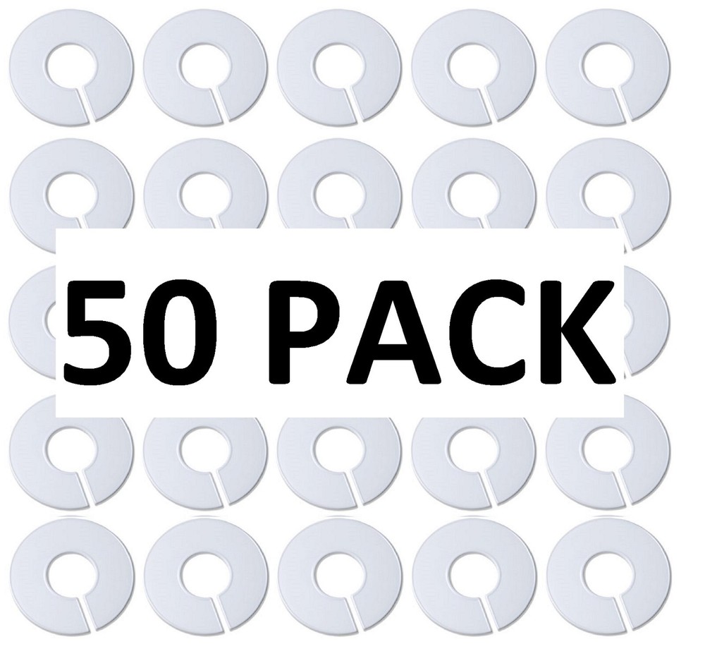 White Round Plastic Blank Rack Size Dividers (50pack)