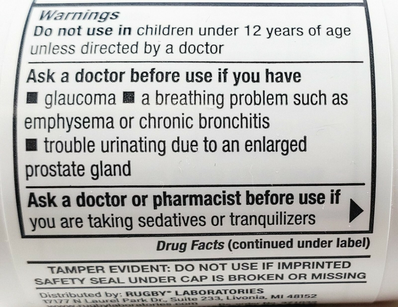 Meclizine 25mg Anti Nausea Vertigo Travel Sickness 100ct -Expiration 08-2024