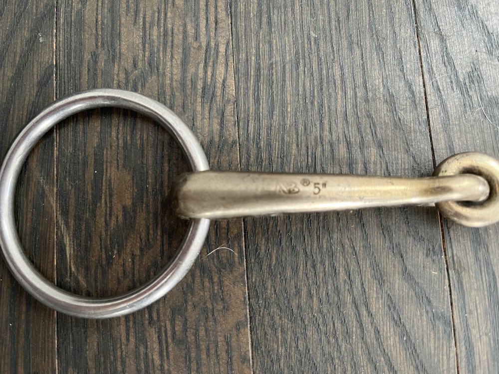 Albacon 5" Loose Ring Single Jointed Bradoon Bit