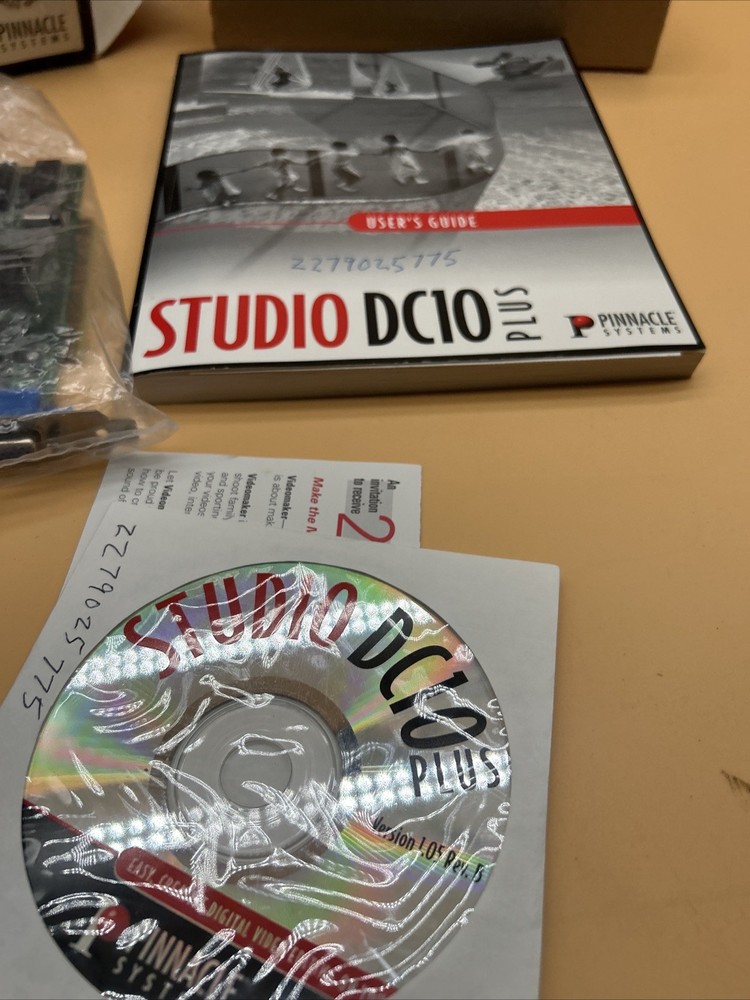 Pinnacle Studio DC10 Plus PC Video Editing Windows 98 Big Box Missing Parts ?