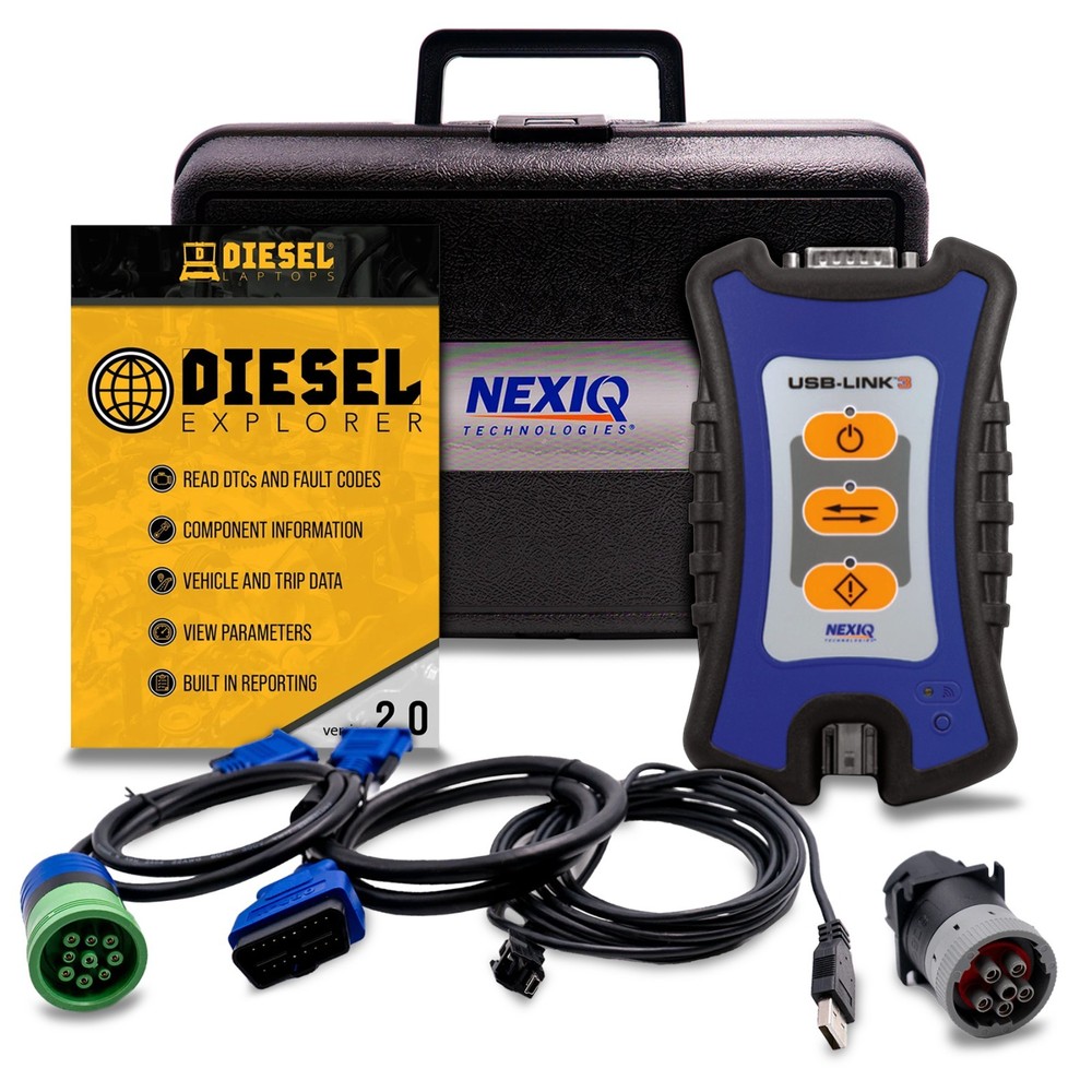 NEXIQ Technologies 121052 USB-Link 3 Wireless with Diesel Explorer Software