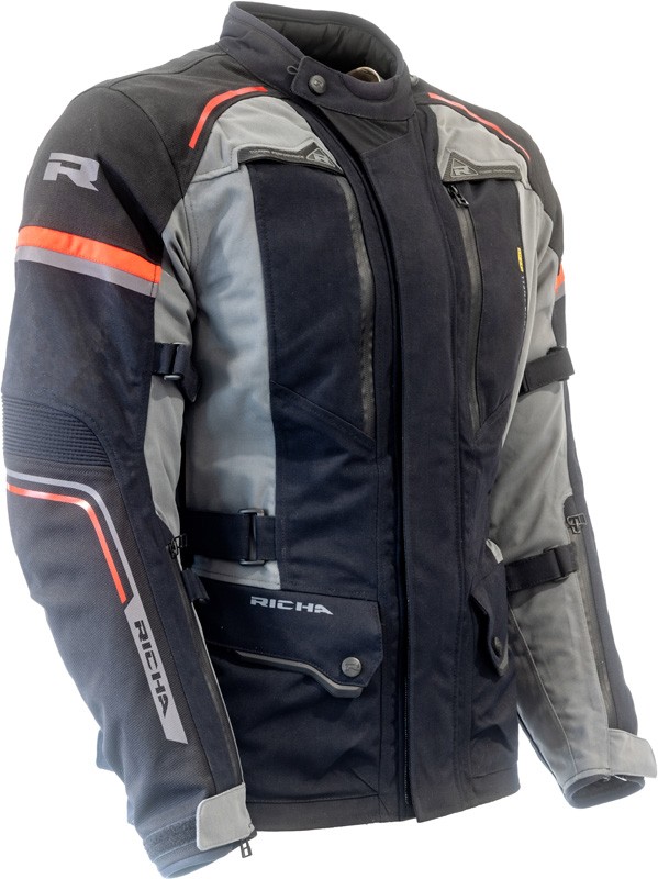 Richa Infinity Prime Laminated Textile Jacket - Black/Grey/Red