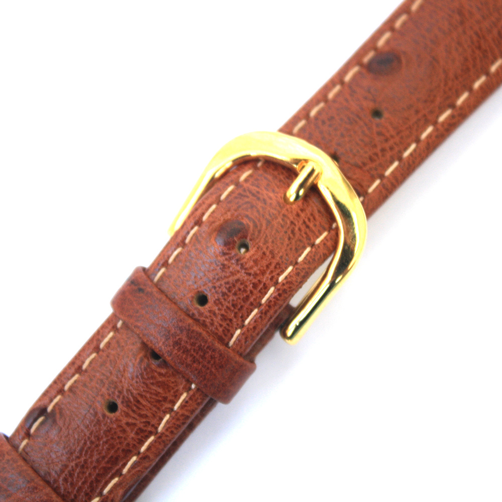 Timex Ostrich Grain Brown Leather Watch Strap