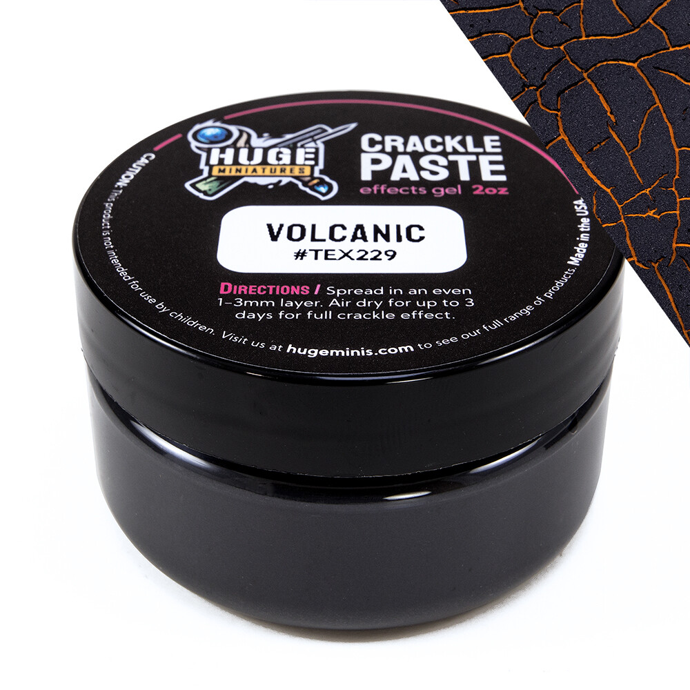 Huge Miniatures Texture Paste, Volcanic Model Basing Paint – 2oz Resealable Jar