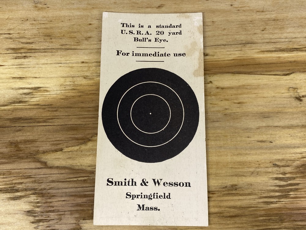 Rare S&W PRACTICE TARGET ORIGINAL Vintage