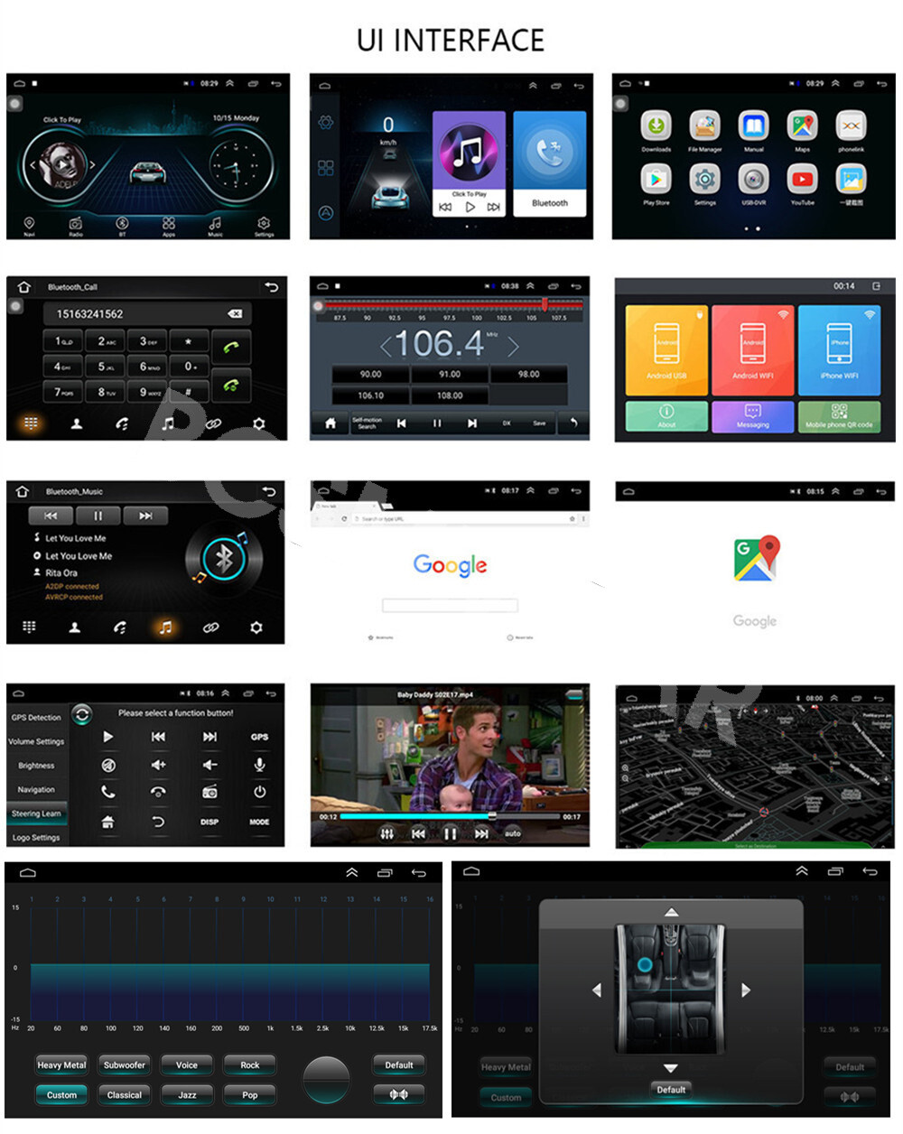 Fit For Mazda 6 2004-2015 Android 13 Car Radio Stereo GPS WIFI Bluetooth FM USB