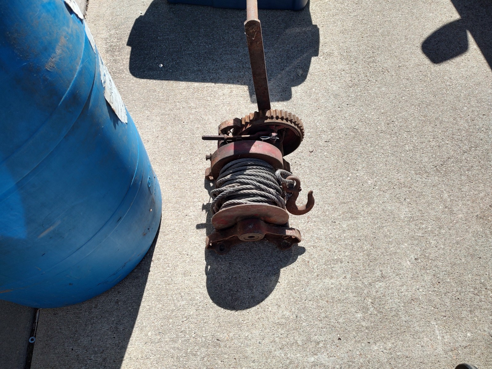 Beebe Bros. All Steel 23 Industrial Hand Winch Manual Crank USA