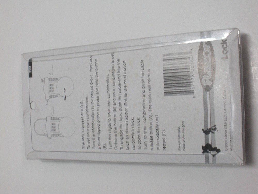 Razor brand programmable combination lock