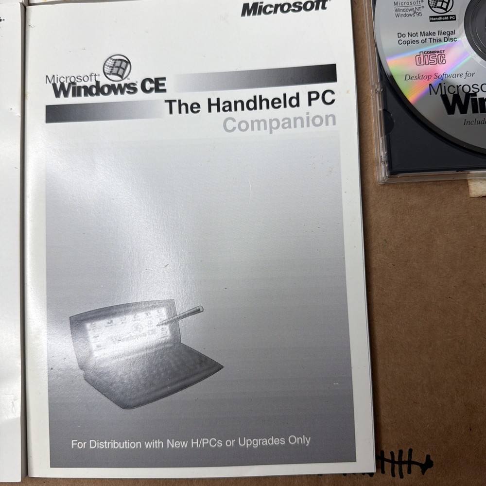 Microsoft Windows CE Handheld PC COA Disk Operating System Guide Manual Books