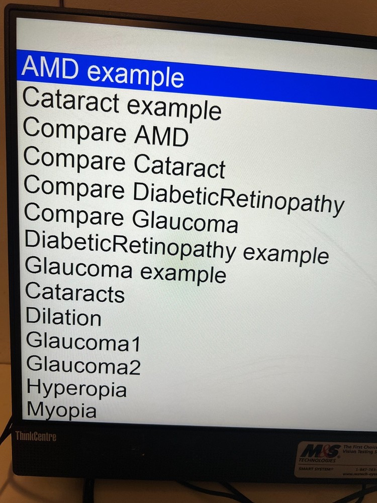 Lenovo System-Computerized Eye Chart m&s smart system