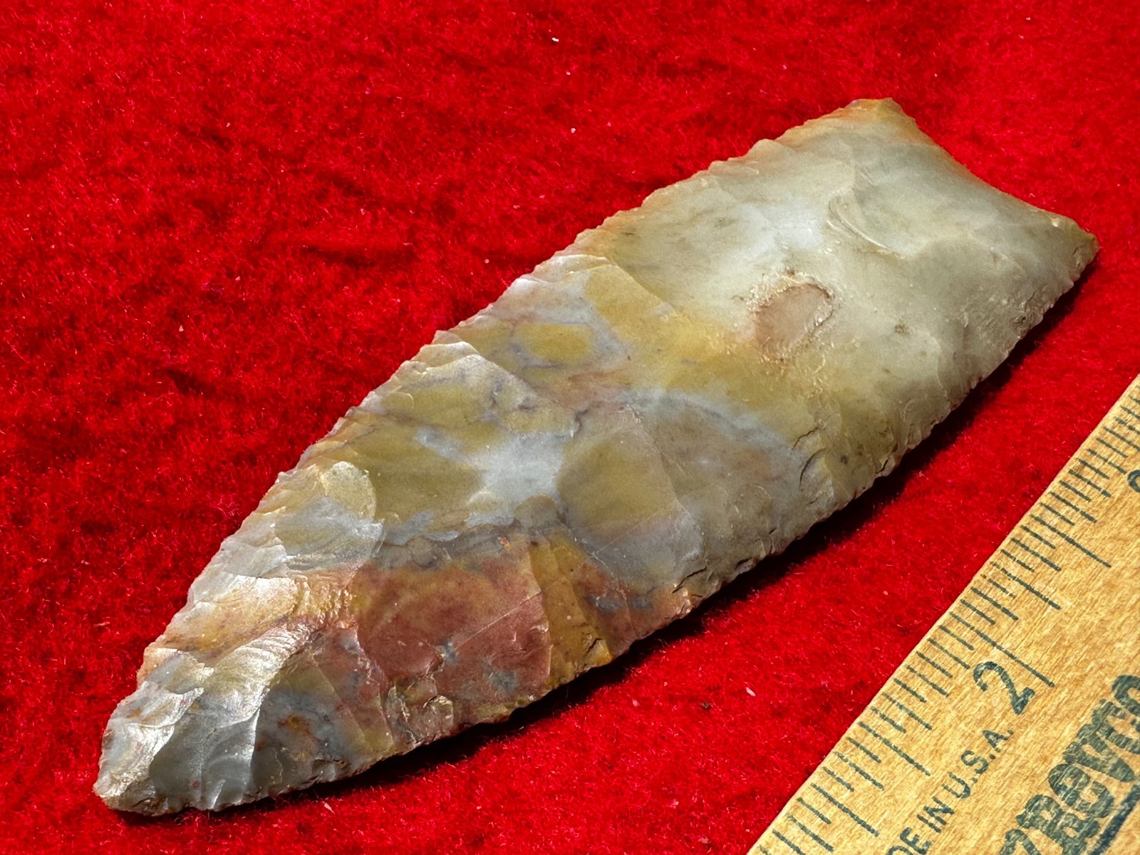 4 3/8" Flintridge Fluted Clovis Point, Indian Artifacts, Hopewell, Arrowheads