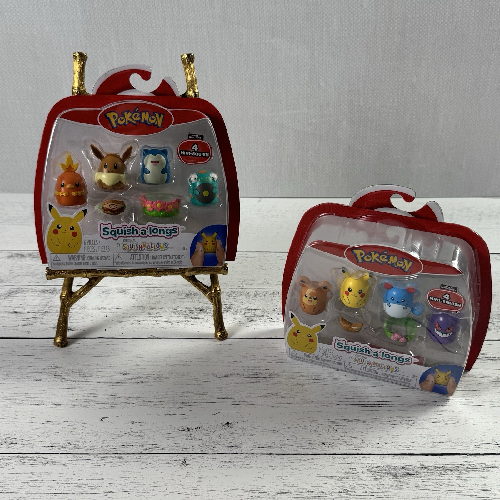 Squishmallows Lot of 2 Squishalongs Pokemon 4 Pack Pikachu Gengar Eevee More New