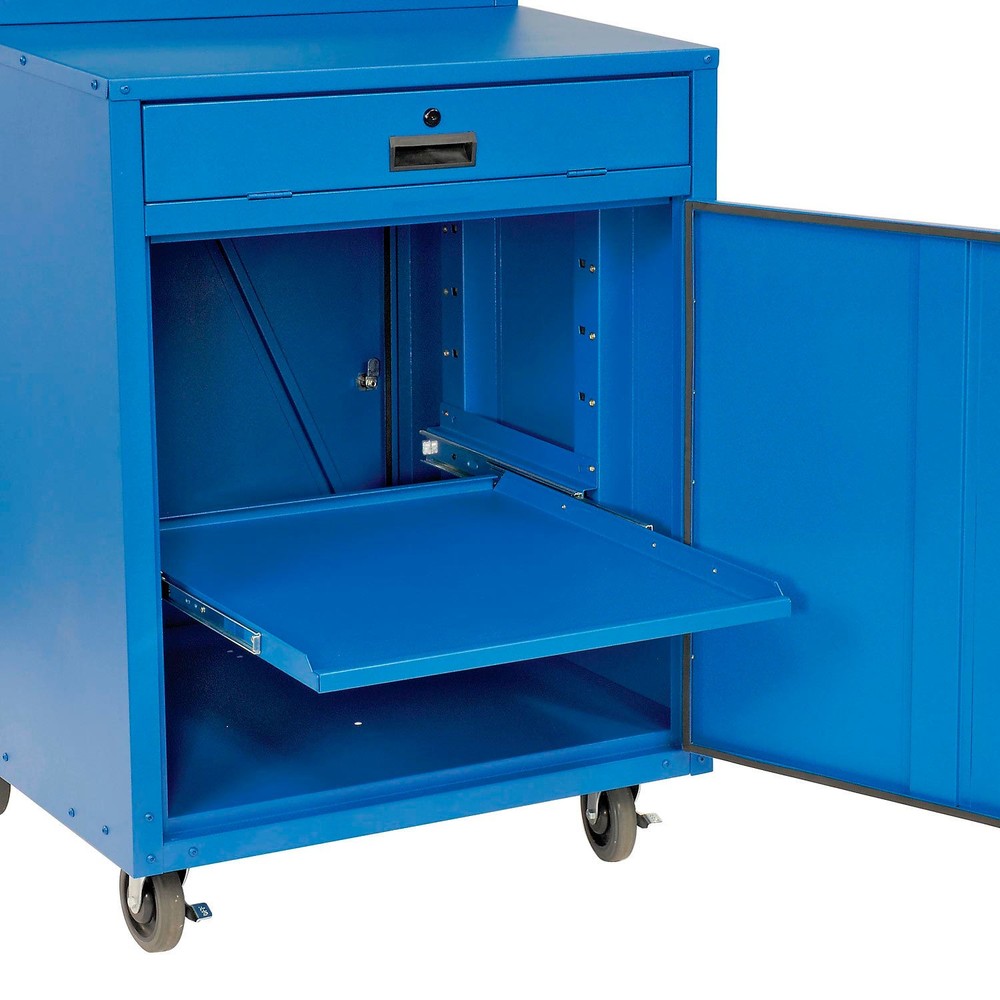 Deluxe LCD Industrial Computer Cabinet Blue Unassembled