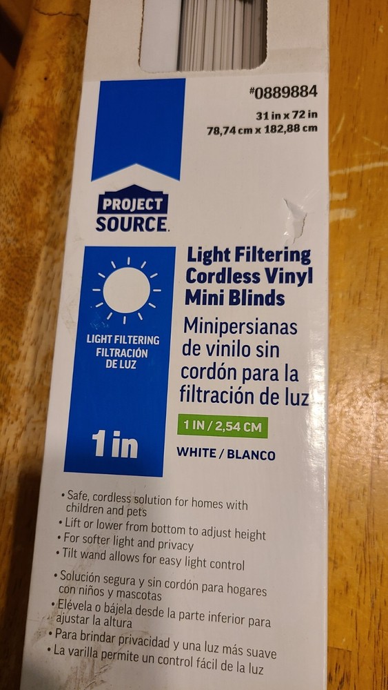 project source 31x64 vinyl mini blinds