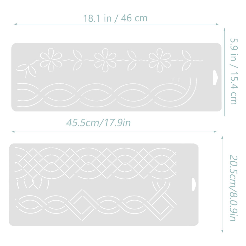 2Pcs Quilting Template Plastic Sewing Patchwork Quilt Template DIY Craft Supply