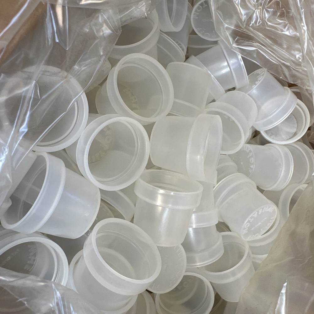 (50) Wheaton BOD Bottle Caps Plastic Tilt Off Cap