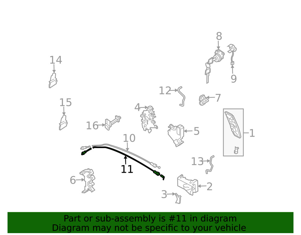 Genuine Nissan Lock Cable 80512-CD000