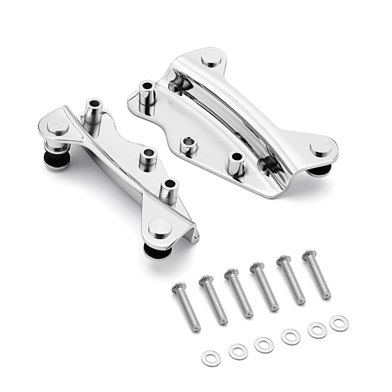 For 09-13 Harley Touring Quick Release Two-up Tour Pack Rack Mount + Docking Kit