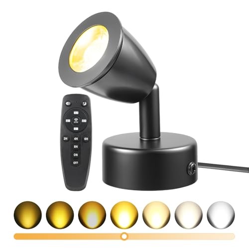 LED Spot Lights Indoor with Timer and Remote Stepless Adjustable Color