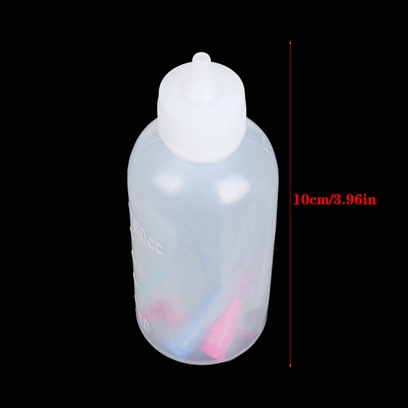 Kitchen Plastic Squeeze Bottle Refillable Condiment Container with 7 Nozzles