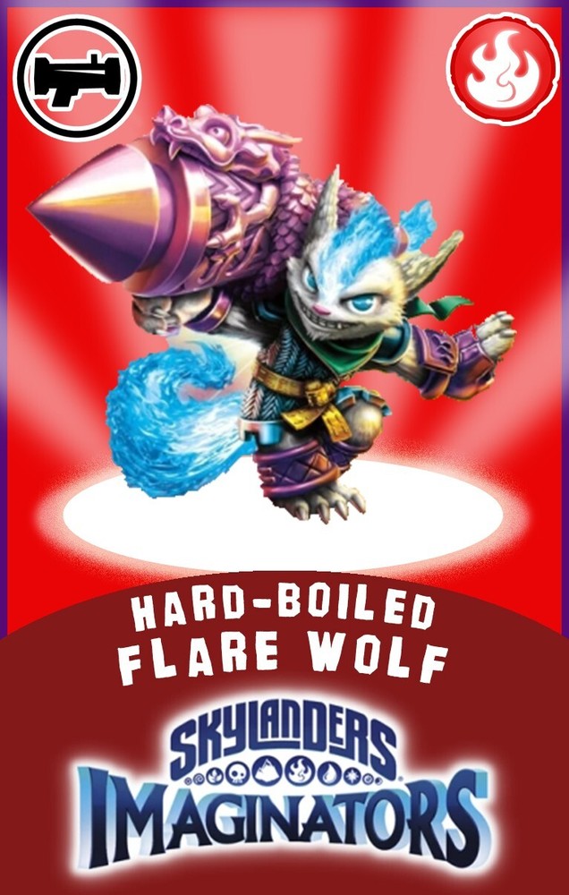 Skylanders Imaginators Hard-Boiled Flare Wolf NFC Card