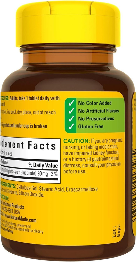 Potassium Gluconate 550Mg, 100 Tablets