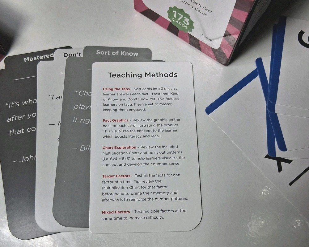 Think Tank Scholar 173 Multiplication Flash Set Games & Teaching Methods