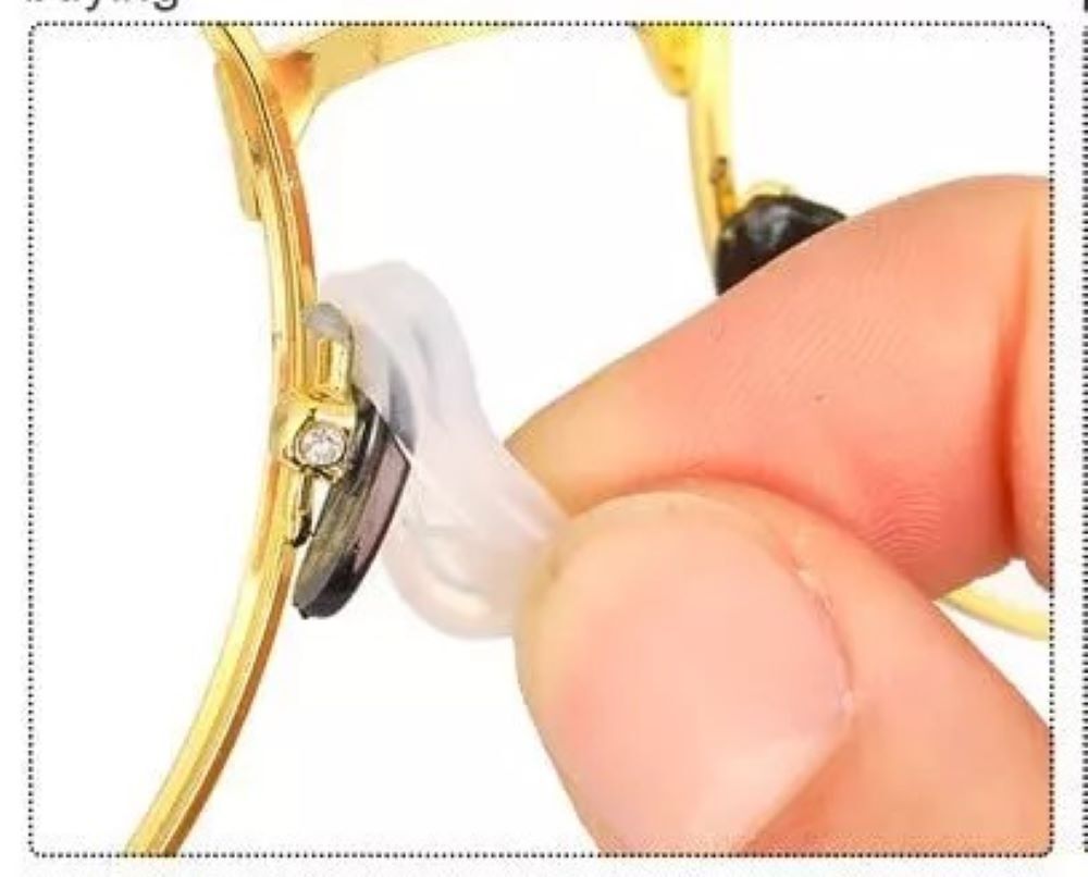 Nose Pad Covers SlipOn Eyewear Soft Silicon Large Clear 18mm, Ten (10) Pairs