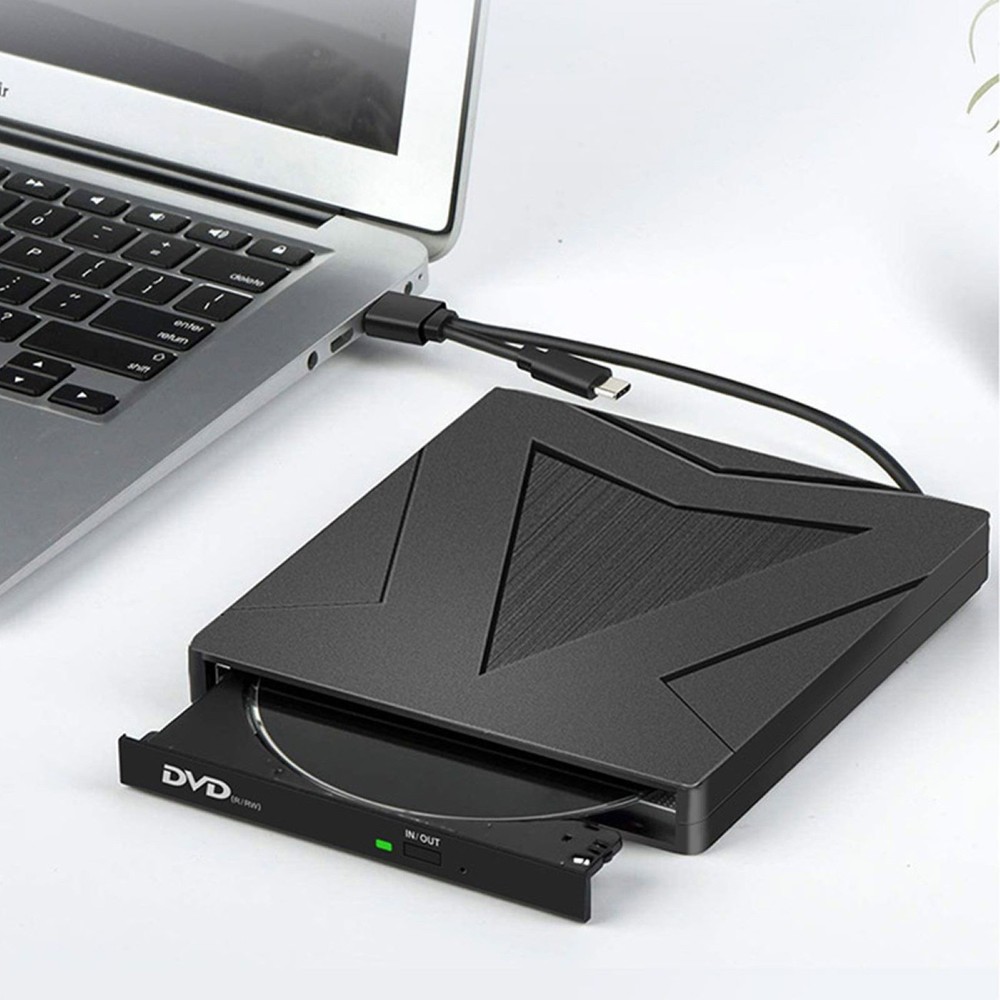 Durable 5Gbps External DVD Drive USB-C&USB-A Interface For CD/DVD/VCD Formats